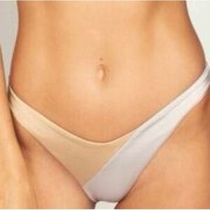 NWT Peixoto Shelley bikini bottoms gold silver